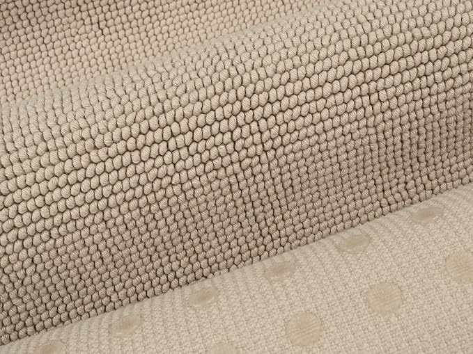 Cotton Paradise 100% Cotton Turkish Bathmat Rug, Soft Absorbent Quick Dry Non Slip, 17x24 Bathmat Rug, Beige