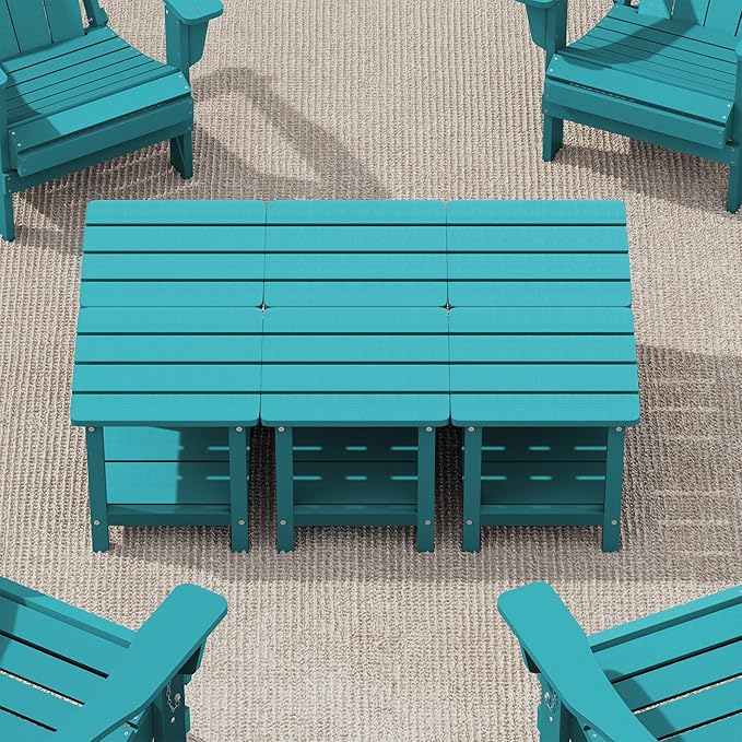 SERWALL Double Adirondack Side Table End Table Set of 6- Tiffany