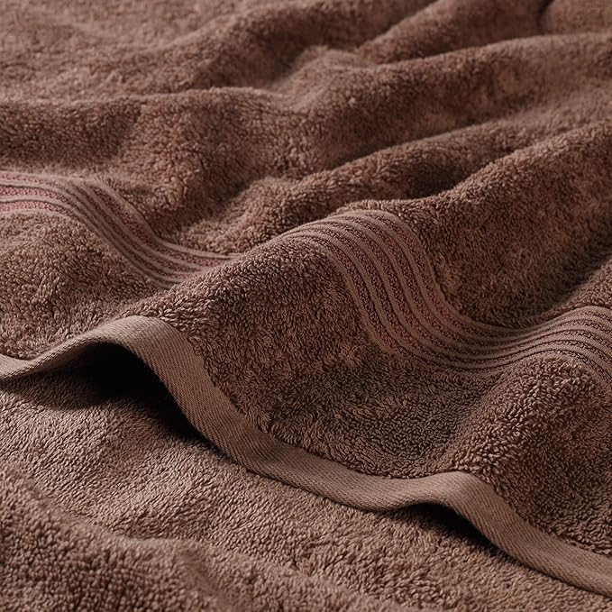 Superior Heritage Egyptian Cotton Face Towel Set, Small Towels for Kitchen, Home Bathroom, Guest Bath, Luxury Essentials, Plush, Absorbent Basics, Washcloths, Spa, Hotel, Resort, Set of 10, Mocha
