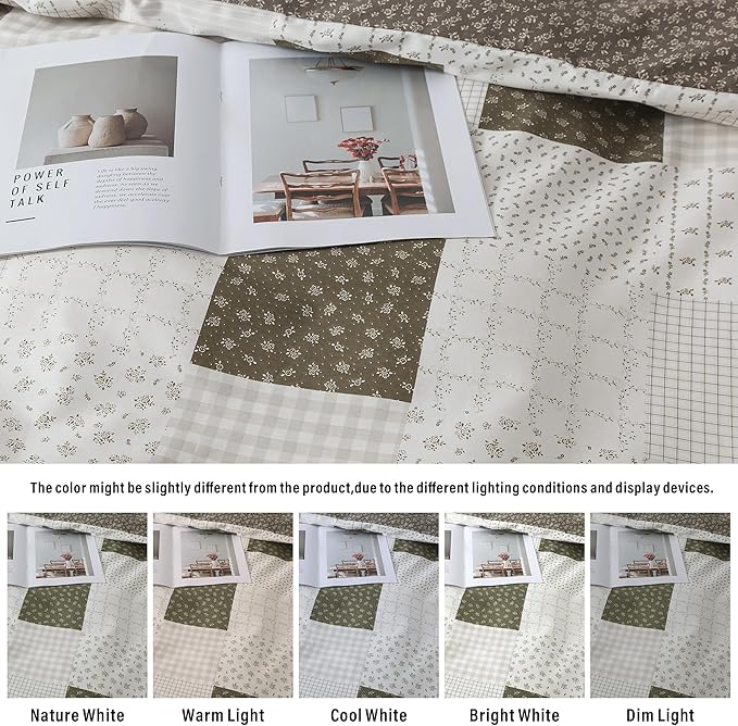 HoneiLife Rustic Duvet Cover Queen - 100% Cotton Comforter Cover 3-Piece, All Season Bedding Duvet Cover Sets with Zipper Closure & Corner Ties