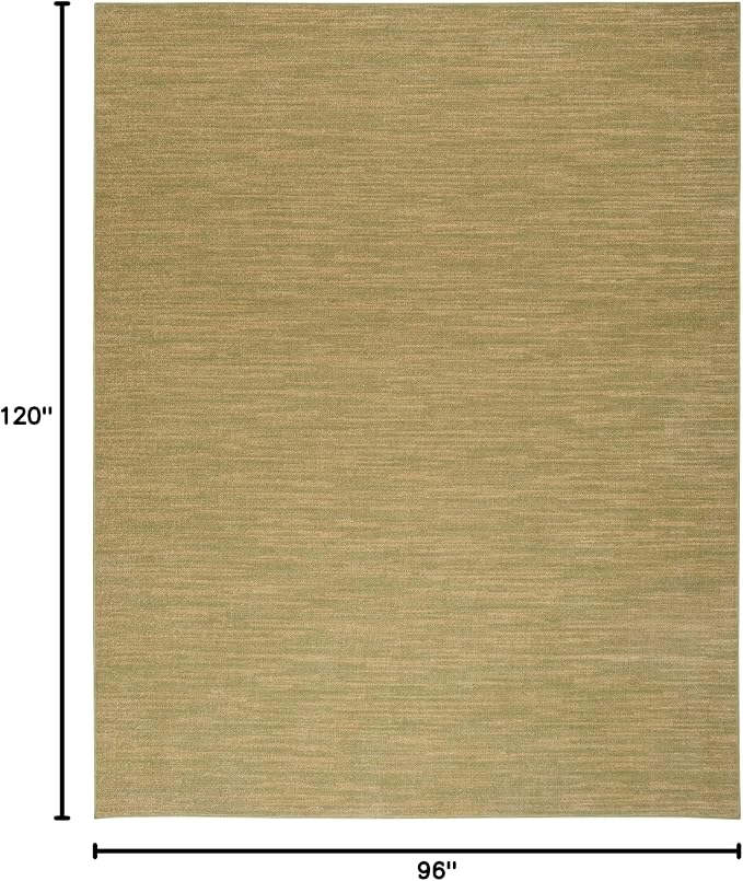Nourison Home Nourison Essentials Green Gold 8' x 10' Area Rug - Easy Clean, Non Shedding, Bed Room, Living Room, Dining Room, Kitchen (8' x 10')