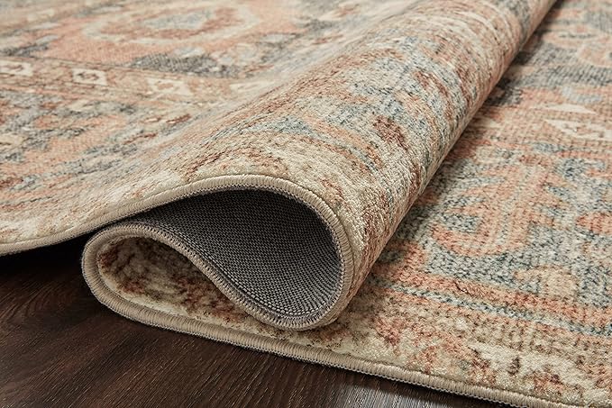Loloi Margot Collection MAT-03 Ocean/Spice 2'-6" x 11'-6" Runner Rug feat. CloudPile, No-Shed Easy Clean Large Patterned Area Rug for Living Room, Bedroom, Dining Area