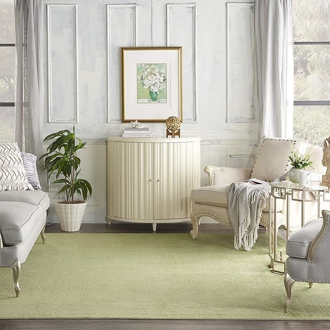 Nourison Home Nourison Essentials Green 8' x 10' Area Rug - Easy Clean, Non Shedding, Bed Room, Living Room, Dining Room, Kitchen (8' x 10')
