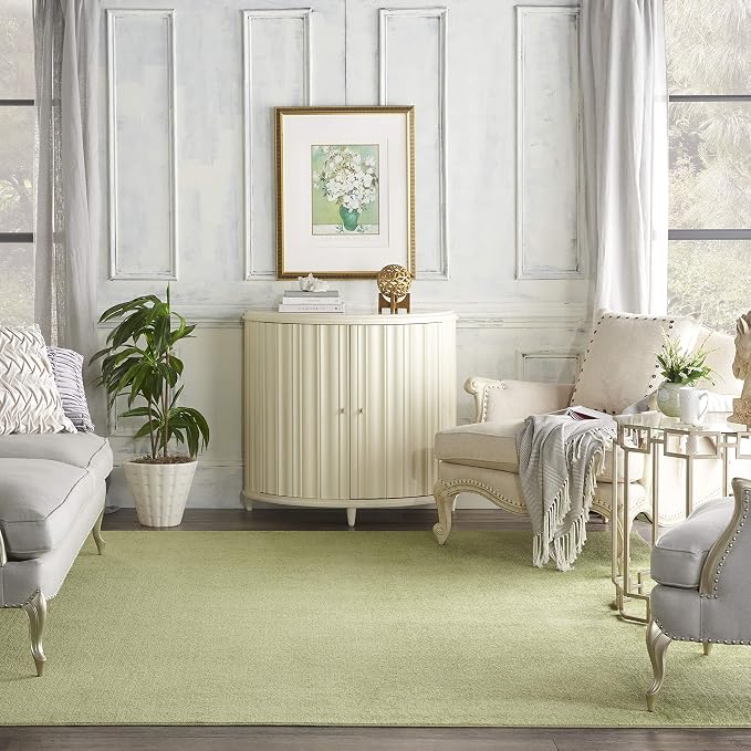 Nourison Home Nourison Essentials Green 7' x 10' Area Rug - Easy Clean, Non Shedding, Bed Room, Living Room, Dining Room, Kitchen (7' x 10')