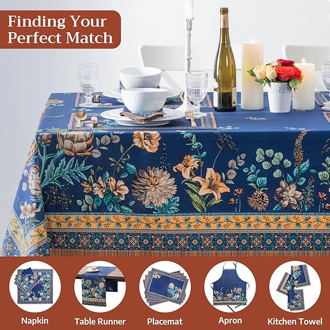 Maison d' Hermine Premium Table Cloth Square Table 100% Combed Cotton 70 x 70 Inches Tablecloth Reusable Decorative for Dining Room, Farmhouse, Home, Party, Festive & Wedding - Artichoke