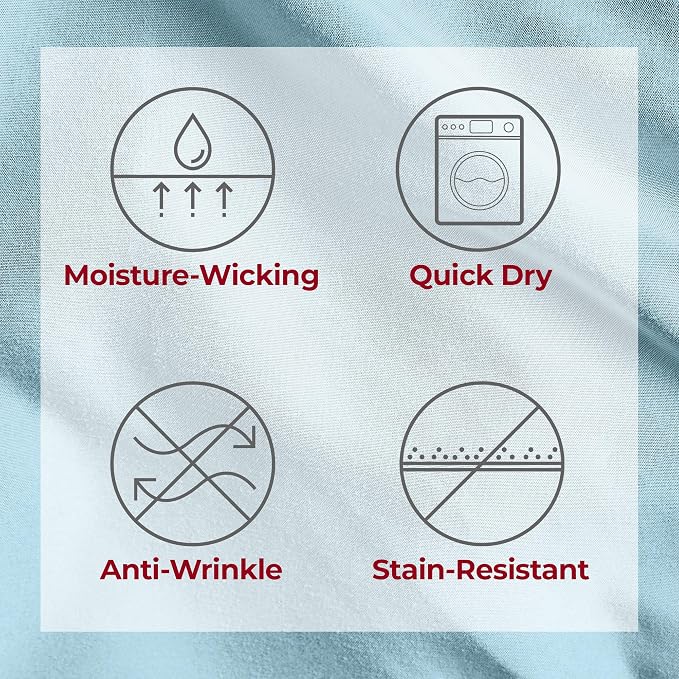 Mellanni Split King Sheets Set - 5 PC Iconic Collection Bedding - Hotel Luxury, Extra Soft, Cooling Bed Sheets - Wrinkle, Fade, Stain Resistant (Split King, Aqua)