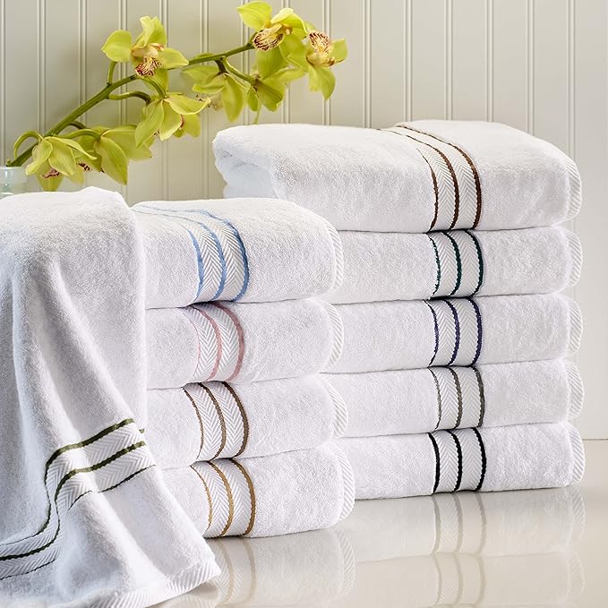 Superior Turkish Cotton Ultra-Plush 2-Piece Bath Towel Set, Towels for Shower, Bathroom, Home Essentials, Spa, Guest/Master Bath, Airbnb, Apartment, Adults and Kids, Soft Quick Drying, Black