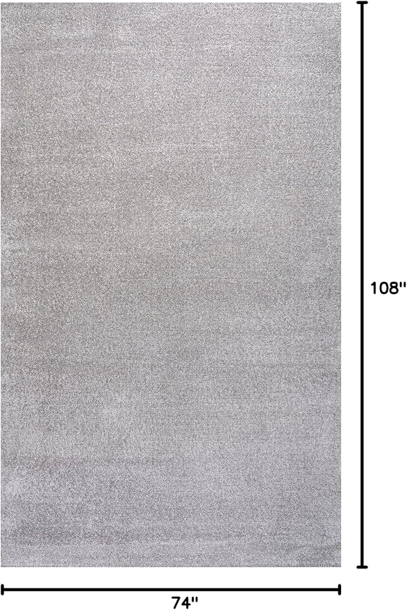 JONATHAN Y Haze Solid Low-Pile Light Gray Indoor Area Rug 6x9, Coastal,Bohemian,Minimalist,Classic, Easy-Cleaning for Living Room,Bedroom,Kitchen,Pet Friendly,Non-Shedding (SEU100K-6)