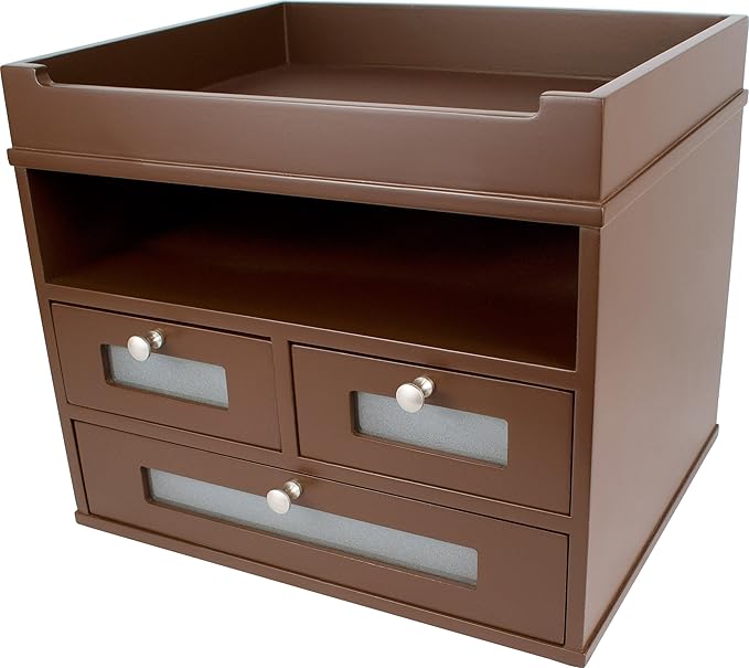 Victor Wood Tidy Tower Desktop Organizer, Mocha Brown (B5500)
