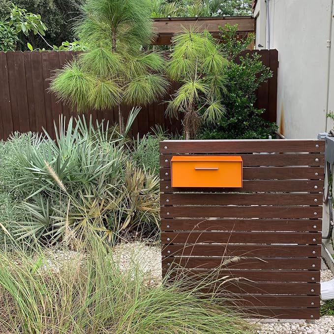 modbox USA Mid Century Wall Mounted Mailbox Custom Color Combo with Letter Tray - 12 Color Options