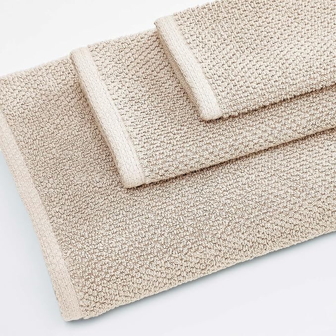 Great Bay Home Taupe Bath Towel – 100% Cotton Single Towel 54"x27", Absorbent & Quick-Drying, Soft & Durable