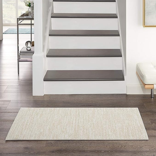 Nourison Home Nourison Essentials Ivory Beige 2' x 4' Area Rug - Easy Clean, Non Shedding, Bed Room, Living Room, Dining Room, Kitchen (2' x 4')