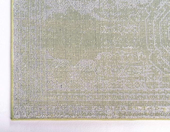 Unique Loom Bromley Collection Area Rug - Wells (3' 3" x 5' 3" Rectangle, Green/ Ivory)