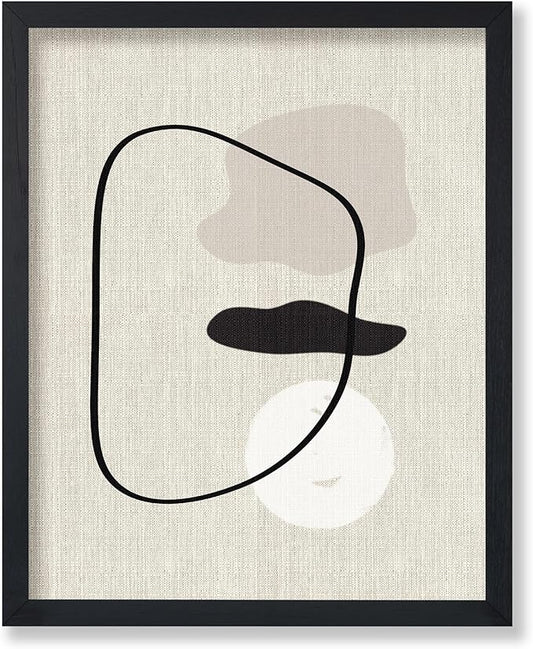 Poster Master Shapes on Linen Poster – Linen Print – Chic Boho Art – Abstract Shapes Artwork – Mid-Century Modern Piece – Great Bedroom or Living Room Wall Decor – 11x14 UNFRAMED wall decor