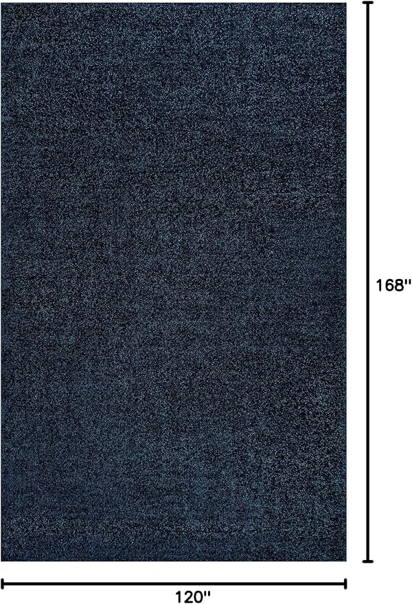 JONATHAN Y Haze Solid Low-Pile Navy Indoor Area Rug 10x14, Coastal,Bohemian,Minimalist,Classic, Easy-Cleaning for Living Room,Bedroom,Kitchen,Pet Friendly,Non-Shedding (SEU100C-14)