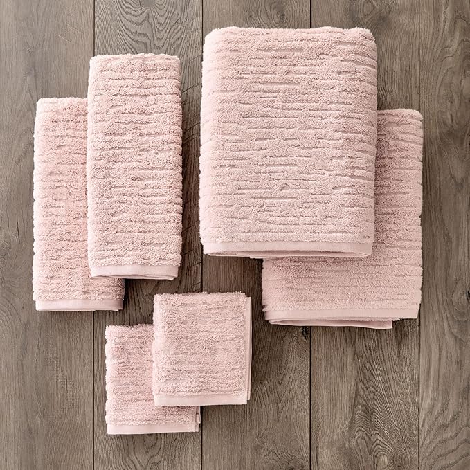 SKL Home CloudSoft 100% Cotton Luxury Bath Towel, 600 GSM, Ultra Plush & Absorbent, Blush Pink