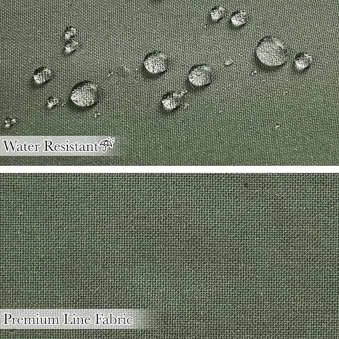KGORGE Forest Green Shower Curtain for Bathroom, Linen Fabric Semi Sheer Lightweight Waterproof Thick Neutral Button Hole Shower Curtains for Bathtub, 72 x 72 inches Long, 12 Hooks Included, 1 Panel