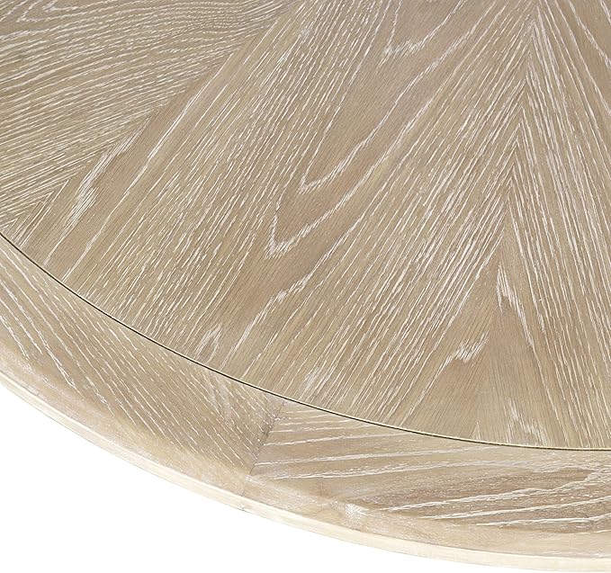 Jofran Nash Mid-Century Modern Round Pedestal Dining Table for Kitchen or Dining Room
