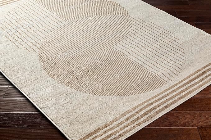 Mark&Day Area Rugs, 3x7 Lakin Modern Light Brown Runner Area Rug, Cream Tan Light Slate Carpet for Hallway, Kitchen, Bedroom or Living Room (2'7" x 7'3" Runner)