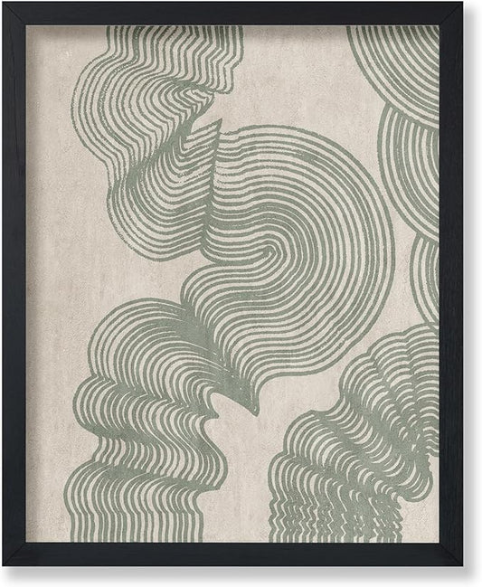 Poster Master Line Drawing Poster – Curved Lines Print – Geometric Art – Sketch Design – Mid-Century Modern Motif – Minimal Style – Great Bedroom or Living Room Decor – 18x24 UNFRAMED wall decor