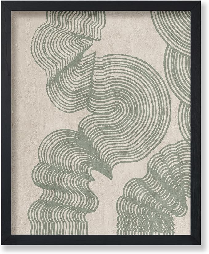 Poster Master Line Drawing Poster - Curved Lines Print - Geometric & Sketch Art - Mid Century Modern & Minimal Art - Great Bedroom or Living Room Decor - 8x10 UNFRAMED