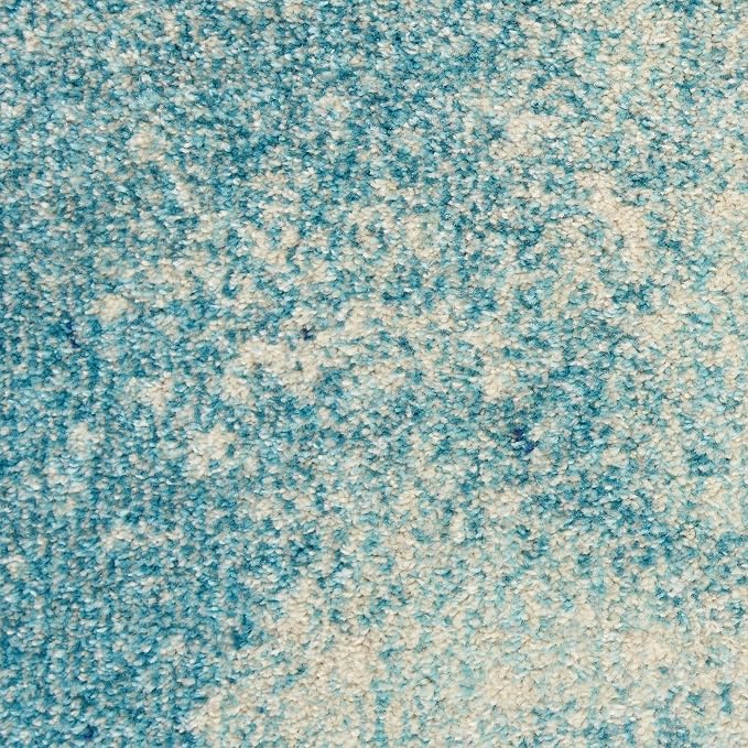 Nourison Home Passion Navy/Light Blue 6'7'' x 9'6'' Area-Rug, Modern, Abstract, Easy-Cleaning, Non Shedding, Bed Room, Living Room, Dining Room, Kitchen, (7' x 10')