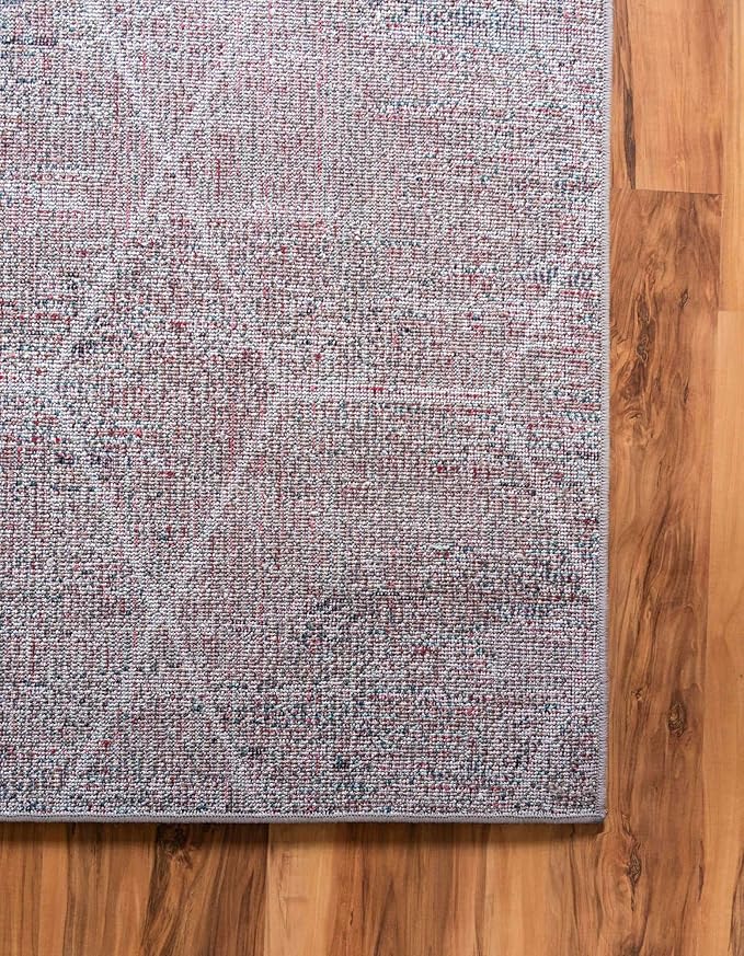 Unique Loom Trellis Frieze Collection Area Rug - Geometric (6' x 9', Blue Multi/ Ivory)