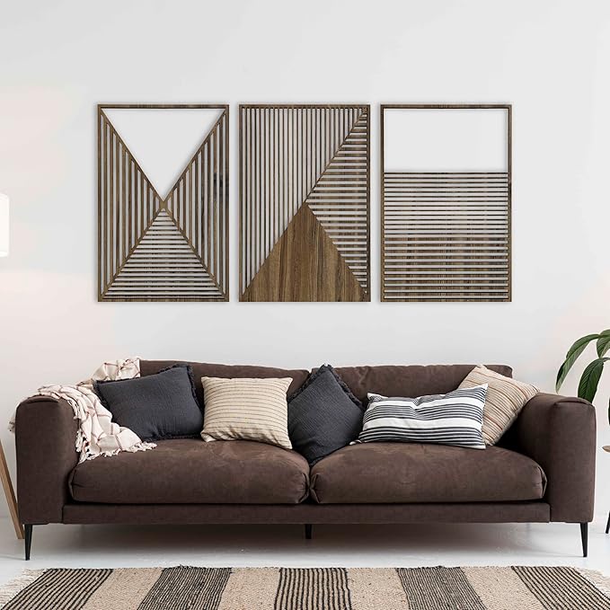 Abstract Wood Wall Art, Geometric Design for Modern & Minimalist Interiors, Contemporary Large Wooden Wall Art, Unique Wood Wall Panels