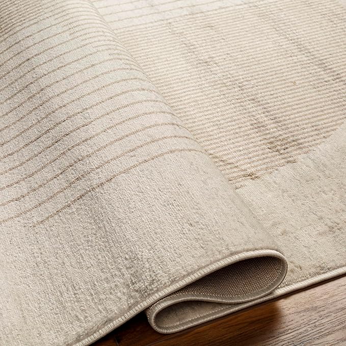 Mark&Day Area Rugs, 3x7 Lakin Modern Light Brown Runner Area Rug, Cream Tan Light Slate Carpet for Hallway, Kitchen, Bedroom or Living Room (2'7" x 7'3" Runner)