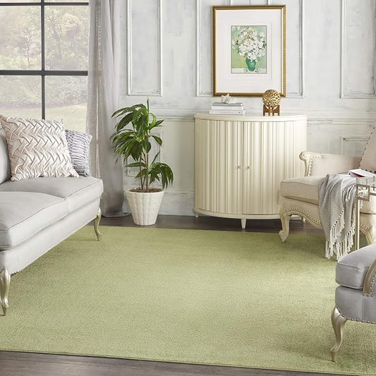 Nourison Home Nourison Essentials Green 8' x 10' Area Rug - Easy Clean, Non Shedding, Bed Room, Living Room, Dining Room, Kitchen (8' x 10')