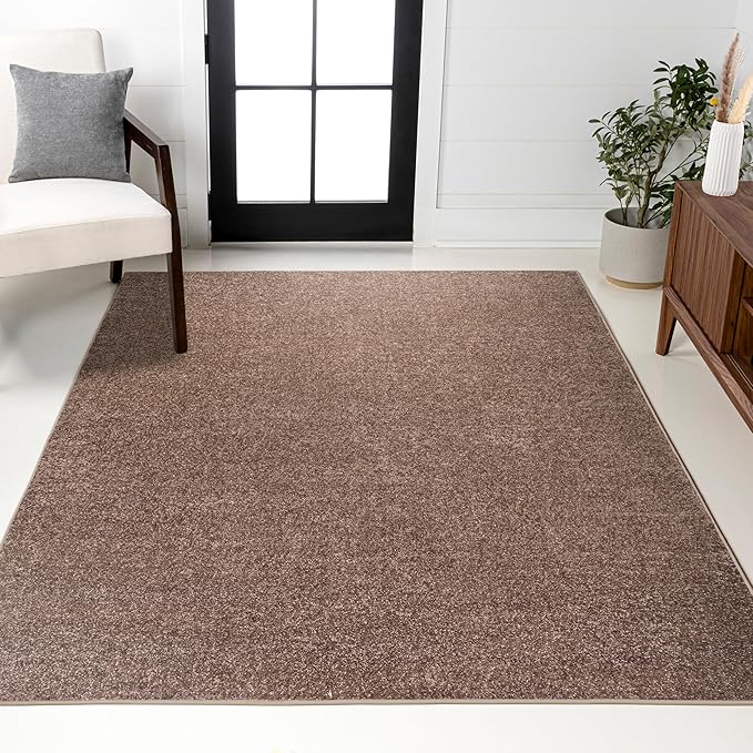 JONATHAN Y Haze Solid Low-Pile Brown Indoor Area Rug 3x5, Coastal,Bohemian,Minimalist,Classic, Easy-Cleaning for Living Room,Bedroom,Kitchen,Pet Friendly,Non-Shedding (SEU100J-3)