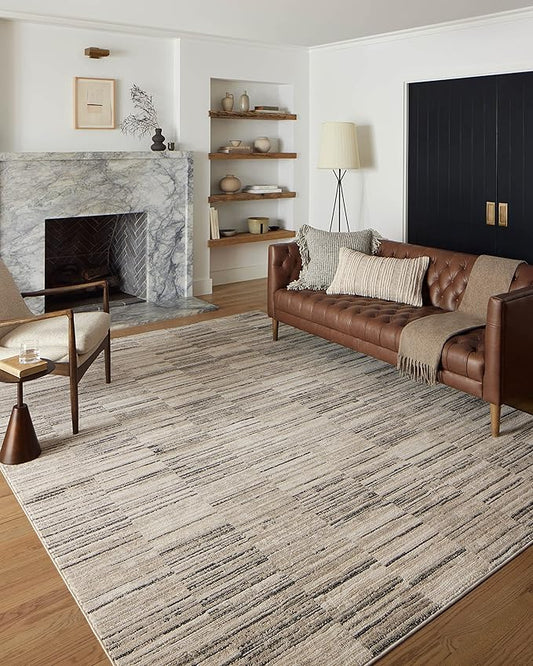 Loloi Darby Collection DAR-01 Charcoal/Sand 11'-6" x 15' Area Rug