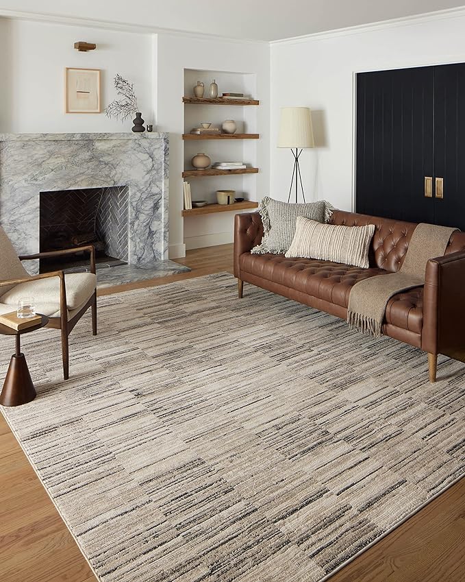 Loloi Darby Collection DAR-01 Charcoal/Sand 2'-7" x 10'-0" Runner Rug