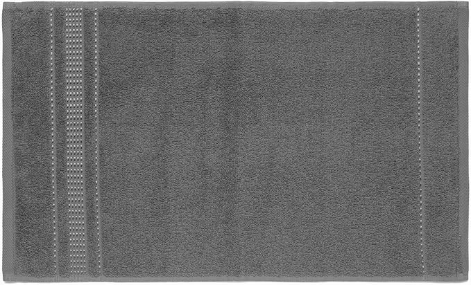 Melissa Linen, Fingertip Towels 4 Pack, 100% Turkish Cotton, Small Hand Towels for Body and Face, 12 x 18 in, Soft and Absorbent, Quick Dry, (Dark Grey Fingertip Hand Towels)