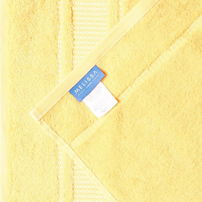 Melissa Linen, Bath Sheet Towel, 100% Turkish Cotton Towel for Bathroom, Absorbent, Quick Dry, Durable and Soft Shower Towel, 35 in x 60 in, Spa and Hotel Quality, Light Yellow