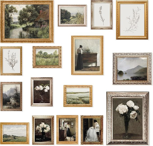 97 Decor LARGE 11X14 Vintage Wall Art Prints - Large Vintage Prints for Wall Decor Aesthetic, French Botanical Nature Posters Antique Landscape Painting, Moody Gallery Wall Art Set For Bedroom (Unframed)