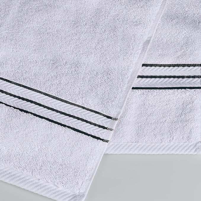Superior Turkish Cotton Ultra-Plush 8-Piece Towel Set, Ideal for Master Bath, Guest Bathroom, Fast Drying, Shower, Spa, Face/Washcloths, Hand, Bath Towels, Absorbent, Home Basics, Teal