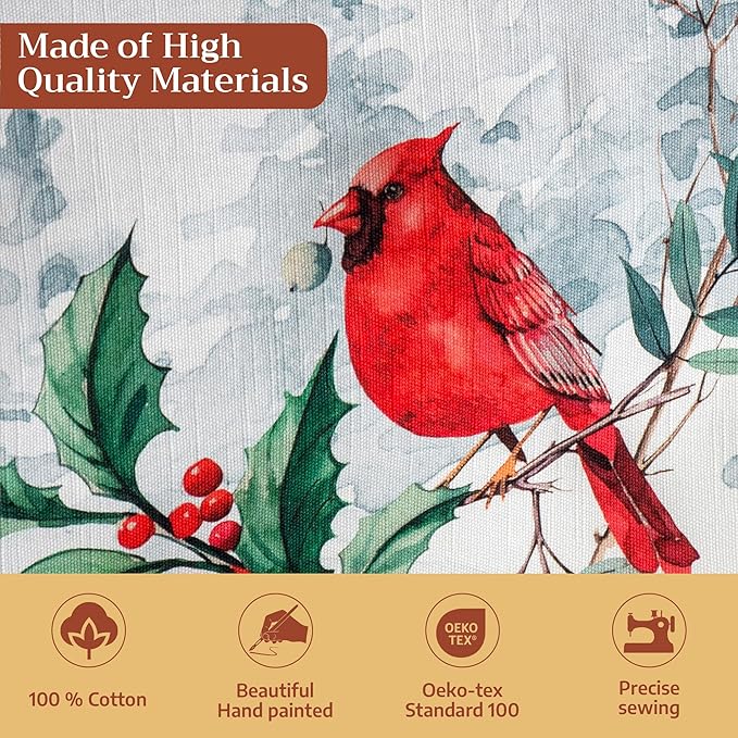 Maison d' Hermine Table Cloth Rectangle Table 100% Cotton 54 x 72 Inches Fall Tablecloth Reusable Everyday Use for Thanksgiving Christmas Decorations Dining Farmhouse Party (Morzine)