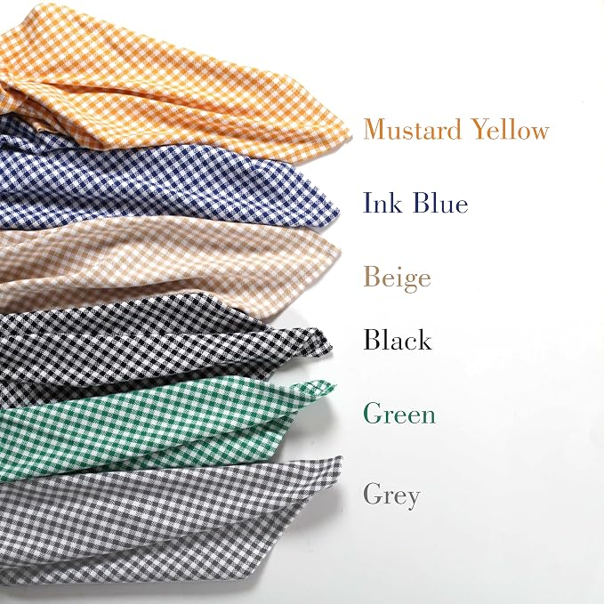 4 Pack Gingham Check Kitchen Dish Towels 16x26 Inches, Absorbent & Durable, Washable, Hand Tea Towels with Hanging Loop - Ideal for Restaurants & Home Kitchens, Yellow White