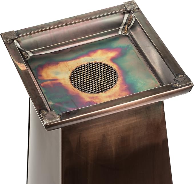 H Potter Tall Planter Patio Garden Copper Indoor Outdoor Deck Flower with Tray
