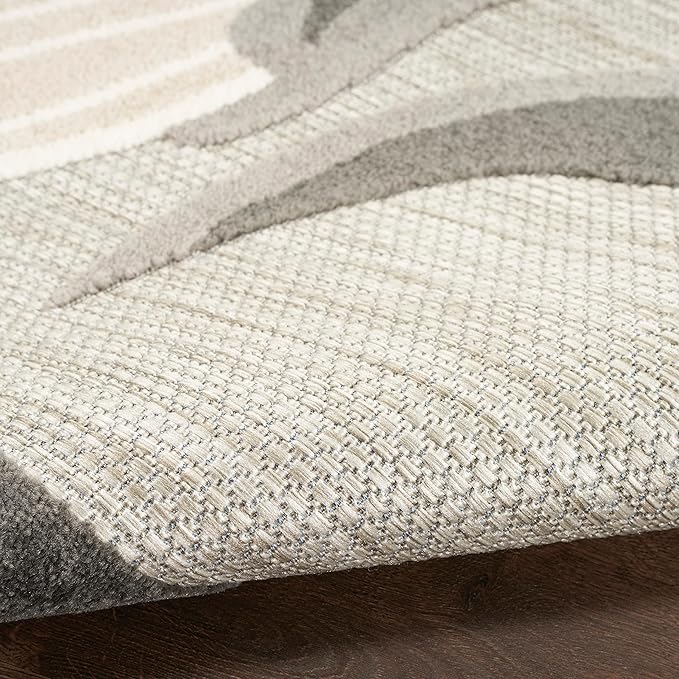 Nourison Home Aloha Beige 2'3" x 8' Area Rug - Easy Clean, Non Shedding, Bed Room, Living Room, Dining Room, Kitchen (8' Runner)