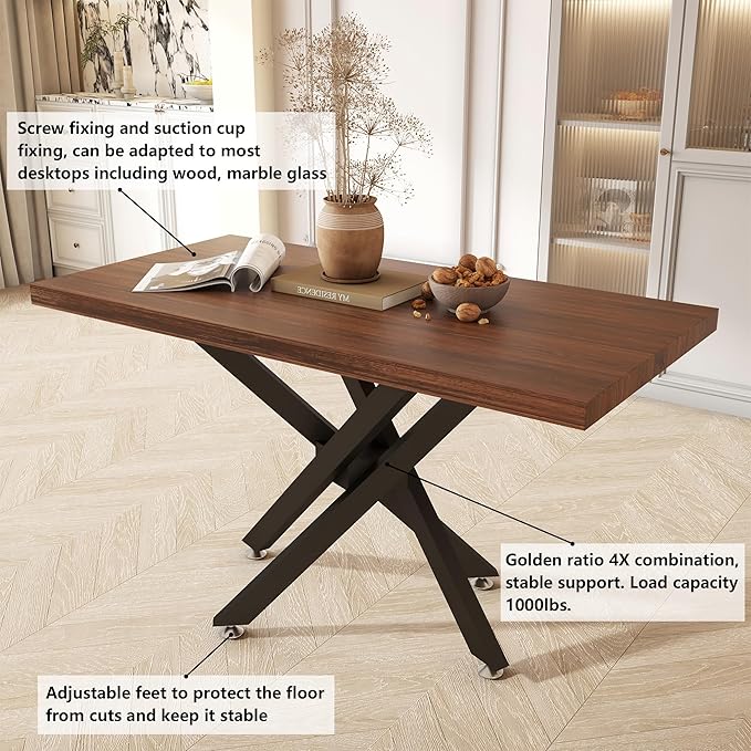 FUSHIAIPTC 30 Inch Metal Table Legs, Heavy Duty Desk Legs Holds 1000lbs Combinatorial Dining Table Legs for Wood, Glass, Marble Tabletop, Table Base Come in a Golden Ratio Design