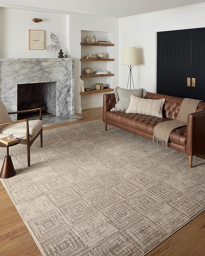 Loloi Darby Collection DAR-05 Beige/Grey 7'-10" x 10' Area Rug