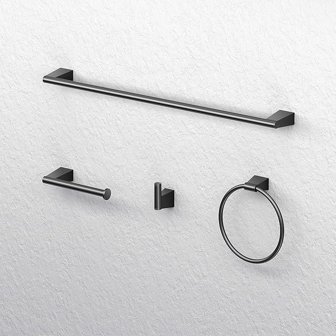 Gatco 4715MX Bleu, Robe Hook In Matte Black / Single Wall Mounted 2.25" H Robe, Towel Hook For Bathroom