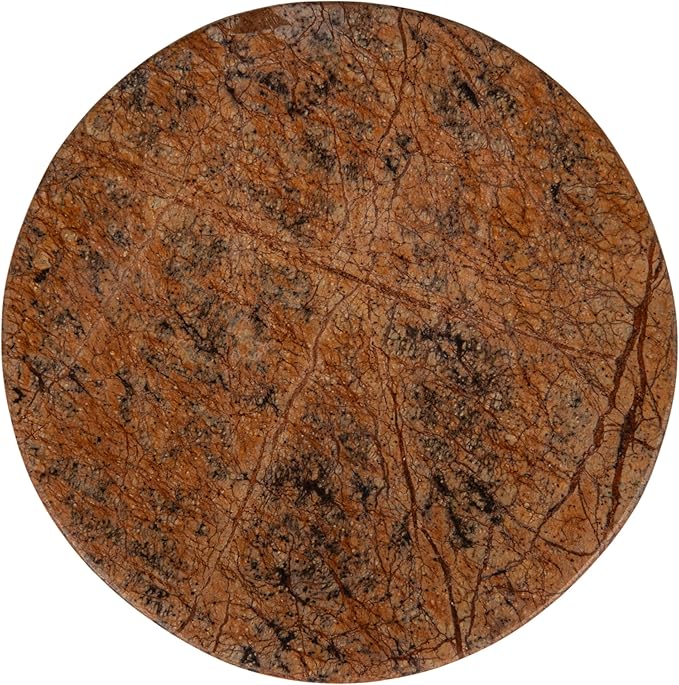 Creative Co-Op Marble Round Soapdish, Brown