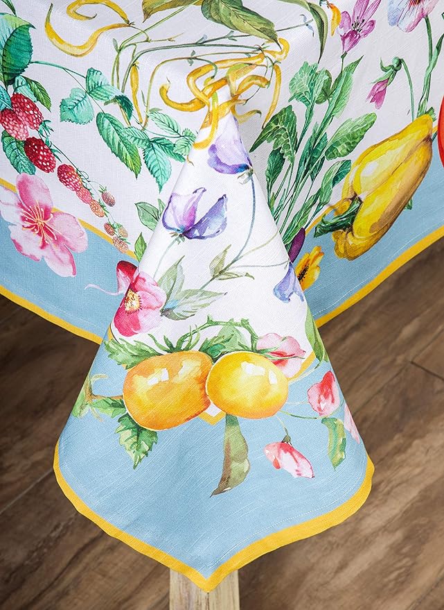Maison d' Hermine Table Cloth Rectangle Table 100% Cotton 70 x 108 Inches Tablecloth Reusable Decorative for Dining Room Farmhouse Home Valentines Day Decorations Spring Summer - Giverny
