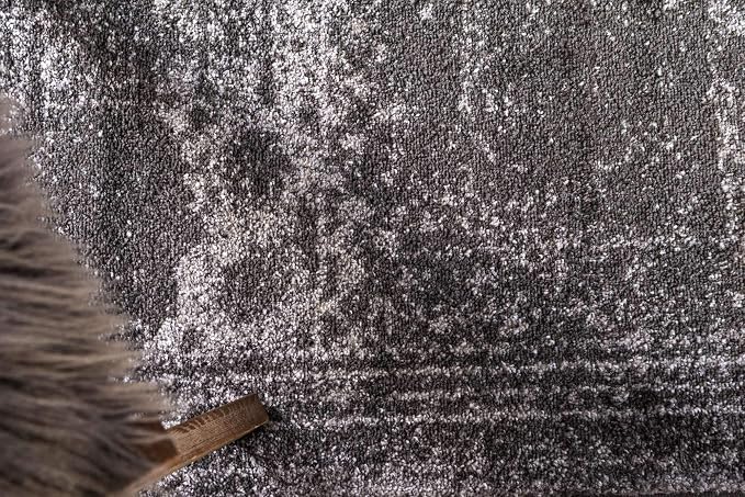 Unique Loom Bromley Collection Area Rug - Wells (6' 1" x 9' Rectangle, Dark Gray/ Gray)