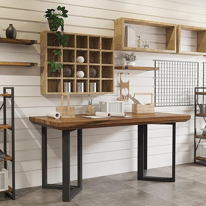 Metal Table Legs Bench Legs, Heavy Duty Square Tube Desk Legs Furniture Legs for Coffee/Dining/Side Table (L Shape, 28"X 17.7")