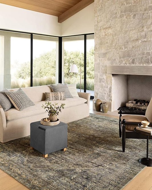 Loloi Amber Lewis Morgan Collection MOG-05 Spice/Lagoon 2'-3" x 11'-6" 38" Thick Runner Rug feat. CloudPile, Neutral, Room Décor, Vintage Inspired, Livingroom, Bedroom, Dining Area
