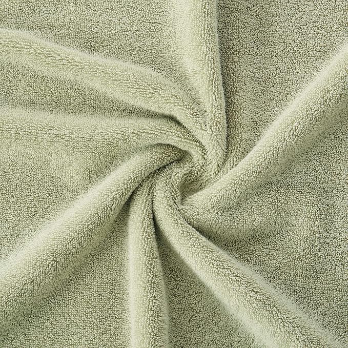 COZYART Sage Green Bath Towels for Bathroom 2 Pcs, 27x54 Cotton Bath Towel Set Super Soft Absorbent Durable 650 GSM Shower Towels for Daily Use